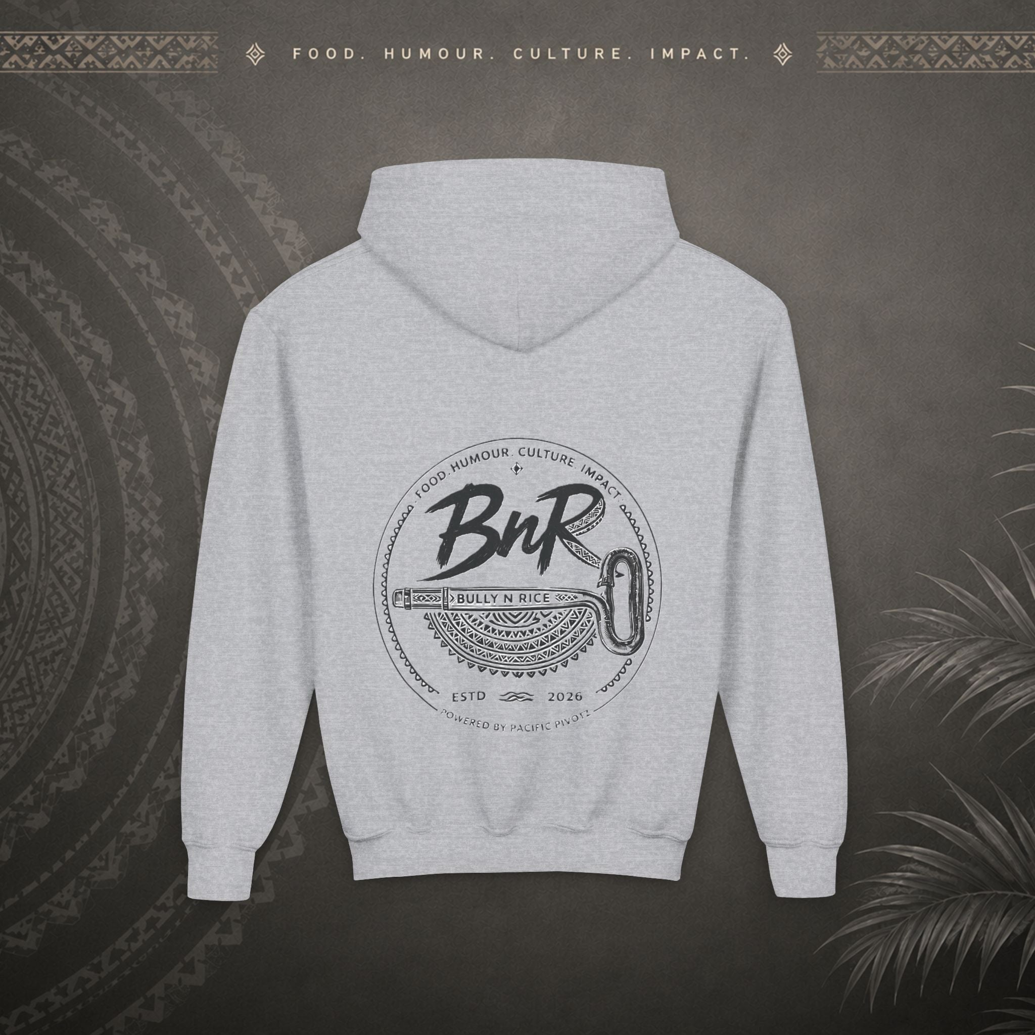 Bully n Rice - Strongpela - Kids Pacific Island Hoodie