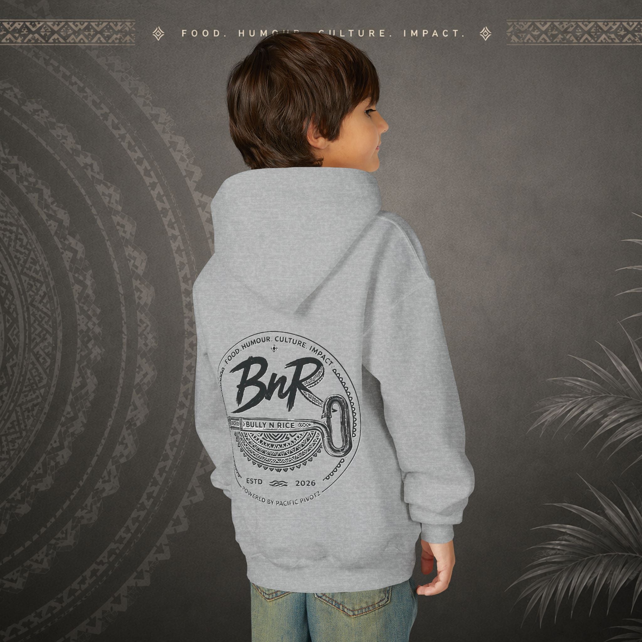 Bully n Rice - Strongpela - Kids Pacific Island Hoodie