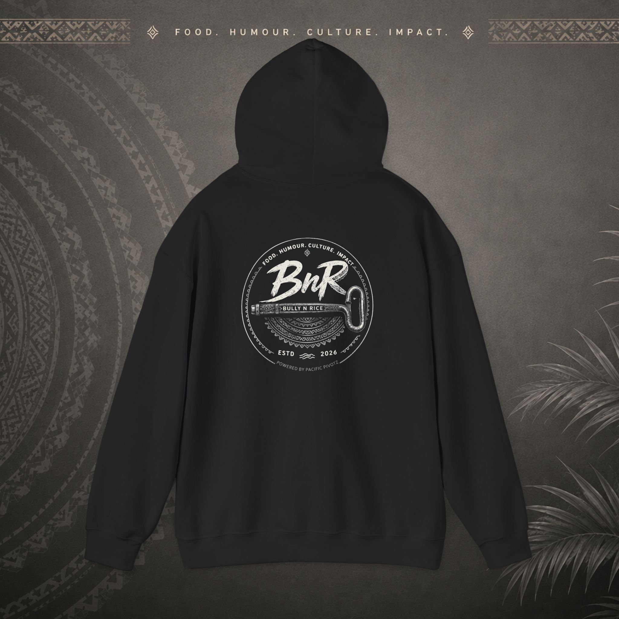 Bully n Rice - Strongpela Statement Pacific Hoodie (Adult sizes 3XL - 5 XL)